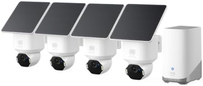 eufy Security SoloCam E42, 4-Cam Kit, 4K Solar Security Camera