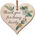 Handmade Wooden Hanging Heart Plaque Gift for Someone Special Thoughtful Thank you Keepsake Card Alternative