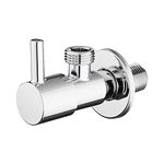 GRIFEMA COMPLENTO-G152 Wall Mounted Angle Valve/Diverter for Mixer Tap, Wall Connection 1/2 Inch with Single Lever, 1/2 Inch Outflow, Chrome