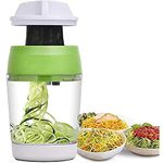 TOPINCN Handheld Spiralizer 3 in 1 Vegetable Slicer, Veggie Spiral Cutter Zucchini Spaghetti Maker Zoodle Maker Adjustable Spiral Slicer for Low Carb Vegan Meals (17/9/9)