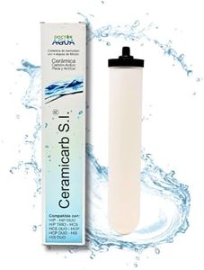 DOCTOR AGUA Recambio Filtro de Agua Cerámico CERAMICARB para Equipos Sobre Encimera y Bajo Encimera - Ultra filtración de 0,2 Micras - Efecto Reductor de Cal