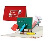 Pop-up card for school beginners, My first day at school greetings, Beginning school party invitation, School starter gifts for boys and girls, 1st day at school souvenir, C12