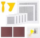 FEXPDL Wall Repair Kit Wall Repair Patch Drywall Hole Repair Patch 11 Pcs Plasterboard Wall Patches, Includes 6 Pcs Wall Hole Filler Patch Self Adhesive with 2 Sandpaper, Plus 2 Putty Knife