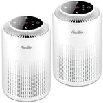 Aircillin 2 Pack Air Purifiers Large Room with HEPA Filters, Air Purifiers for Pet Hair Dander Smell Pollen Wildfire Smoke, Remove 99.99% Particles Down to 0.1 μm, AP070B