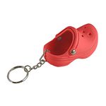 Mini Croc Shoe Keychain, Mini Shoe Key Ring School bag Pendant Slipper Key Ring Pendant Gift Fashionable Decorative Keychain (Red)