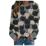 Halloween Hoodies for Women 2024 Outwear Winter Witch Skeleton Long Sleeve Sweatshirt Trendy Plus Size Fall Pumpkin Crewneck Sweatshirts Blusas De Halloween para Mujer Halloween Clothes for Women XXL