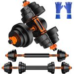 AJUMKER Dumbbells set,20KG Dumbbell Sets for Men Women,Free Hand Adjustable Dumbbells Weights Set Pair Fitness Adjustable Lifting Training Set Dumbells Weight for Home Gym Use (20KG Dumbbell)