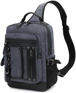 Leaper Retro Messenger Bag Men Sling Bag Outdoor Cross Body Bag Shoulder Bag Bluish Grey