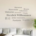 Herzlich Willkommen Wall Sticker in 6 Sizes – Wall Sticker – Decoration for Kitchen, Living Room, Bedroom, Bathroom