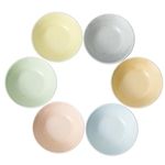 Sauce Dish Ceramic Dipping Bowls - 3.9" Small Soy Sauce Dishes - Colorful Porcelain Dip Bowl Set of 6 - Mini Bowls for Serving Side Dish | Condiment | Salsa | Spice | Seasoning | Appetizer - 2.5 oz