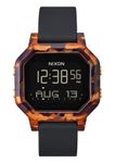 NIXON Siren A1210-100m Water Resistant Women's Digital Sport Watch (38mm Watch Face, 18mm-16mm Pu/Rubber/Silicone Band), Tortoise, One Size, Siren