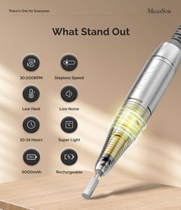 Melodysusie Scamander Nail Drill – 30,000 RPM Electric Manicure Tool