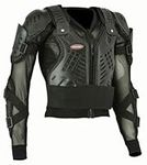 Black Body Armour MX Motocross Motorcycle Mountain Cycling Skating Snowboarding spine Protector Guard Bionic Jacket (M)