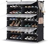 HOMIDEC Shoe Rack, 6 Tier Shoe Storage Cabinet 24 Pair Plastic Shoe Shelves Organizer for Closet Hallway Bedroom Entryway 36.2''x31.5''x12.6''