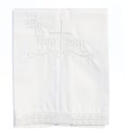 Pink Princess Baptism Towel for Girls and Boys - Baby White Christening Blanket - 100% Cotton Baptismal Towels - LDS Gifts for Kids, White, One Size