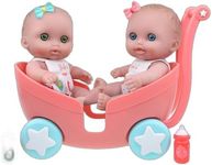 JC Toys 8.5" Lil' Cutesies Twins in Stroller