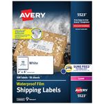 Avery Weatherproof Laser Shipping Labels, 2 X 4, 500/Pack (AVE5523)