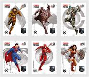 Aranyak Hobby Kids , Dc Comics Justice League 2020 Official Set Of 6 Rare Mint Stamps From Portugal Post,Multicolor