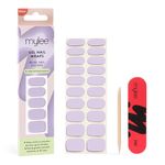 Mylee Gel Nail Wraps [Quite Delightful] – Solid Colour Range – 20 Pre-Cured Gel Stickers for Instant Mani – No Lamp Needed, Chip-Resistant, Glossy Finish, Lasts Up to 14 Days – Vegan & Cruelty-Free
