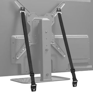 TV Safety Straps for Flat Screen TV and Furniture, Heavy Duty TV Safety Straps with Metal Plate, Baby Proofing for Home Safety,Anchor TV up to 85" to Furniture Or Wall, Earthquake Straps for Furniture