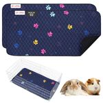 LuftPets Reusable Guinea Pig Cage Liners for C&C 2x4 Habitats, 2 Pcs, Easier to Clean Than Fleece, Soft, Absorbent & Washable Bunny Cage Liner, Leakproof Guinea Pig Mats