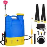 GIGAWATTS Agro 2 in 1 Battery and Manual Sprayer 12V 12Ah Knapsack Spray with Free Jet Gun & 18L Tank Capacity for Gardening Farming Sanitization (Pack of 1, Random)