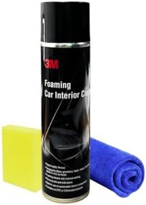 3M Foaming Car Interior Cleaner (580g) | Upholstery & Leather Cleaner | Removes Tough Stains & Dirt | Includes Microfiber Cloth & Sponge