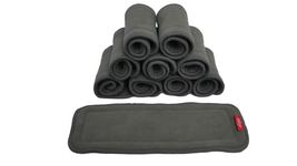 Bellissimo Baby™ Bamboo Charcoal 4 Layer Inserts 10 Pack ☆ Super Soft Booster for Reusable Cloth Nappy Nappies