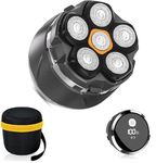Head Shavers for Men, 2025 Upgraded 6D Flexible Head Shavers for Bald Men, IPX8 Waterproof Wet/Dry Rotary Electric Shaver with LED Display, USB-C Charging & Travel Lock Bald Razor