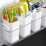 Ameedarshan Rubber Fridge Side Door Organizer Refrigerator Side Door Bins Kitchen Fridge Food Organizer Bin Home Organizer Case For Vegetables Fruit Set Of (4)