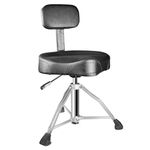 SONICAKE Drum Throne with Backrest Hydraulic Adjustable Height Double-braced Drum Chair Removable Drum Stool for Adult Drummers Guitar Players