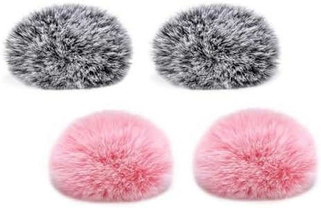 ZealSound DJI MIC 2 Windscreen Pop Filter for DJI MIC 2 / OSMO POCKET 3 Microphone Mic Furry Wind Muff Windshield Professional Foam Cover Set (NOT for Dji Mic 1 Lavalier Lapel Mic),4-Pack(Gray Pink)