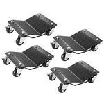 VEVOR Wheel Dolly, 2722 kg Car Moving Dolly, Wheel Dolly Car Tire Stake Set of 4 Piece, Heavy-duty Car Tire Dolly Cart Moving Cars, Trucks, Trailers, Motorcycles, and Boats