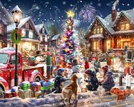 Vermont Christmas Company Snowman Contest Jigsaw Puzzle 1000 Piece - Large Piece Christmas Puzzle - Interlocking & Randomly Shaped Pieces - 30" x 24"