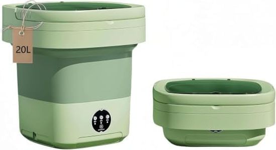 Portable Washing Machine, Mini Washer,20L Upgraded Large Capacity Foldable Washer.Deep Cleaning of Underwear, Baby Clothes and Other Small Clothes.Suitable for Apartments, Dormitories, Hotels.(Green)
