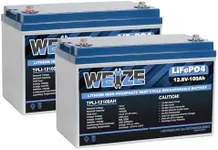 WEIZE 12V 100Ah LiFePO4 Battery Gro