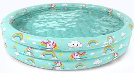Jasonwell Inflatable Baby Kiddie Pool - Toddler Pool Kids Paddling Baby Swimming Pools Blow Up Ball Pit Infant Wading Pools for Backyard Piscina Inflable para Niños (59in Unicorn)