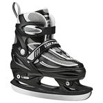 Lake Placid Summit Boys Adjustable Ice Skate, Black/White, Small Junior 10-13