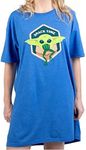 Bioworld Star Wars Mandalorian Baby Yoda Snack Time Womens Blue Sleep Shirt-M