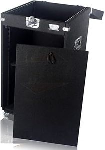 Ultimate Rackmount Studio Mixer Flight Road Case By GRIFFIN | 25U Mount Space Pro-Audio Amp Cabinet Travel Trunk For Music Gear Recording Equipment | Portable DJ Sound Booth Rack Stand Carpet PA Cart