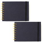 Artway Indigo Handmade Spiral Bound A6 Sketchbook - Landscape Twin Pack - 150gsm - 48 sheets/96 sides