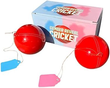 Sass Party & Gifts Gender Reveal Exploding Cricket Ball - Includes Blue and Pink Powder - Perfect Reveal For Cricket Fans