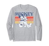 Disney Mickey And Friends Mickey And Pluto Retro Line Long Sleeve T-Shirt