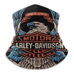 Harley Davidson Unisex Neckerchief Tube Scarf, Dust Protection Face Mask Outdoor Neck Warmer Ski Mask Breathable Mouth Cloth Sports Motorcycle Bike Jogging Face Shield UV Protection