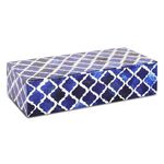 Handicrafts Home Handmade Moroccan Pattern Inspired Decorative Box - Medium Storage Organizer for Neck Chains, Watches, Memory Keepsakes - Boho Style Treasure Box, Multipurpose Gift - Blue, 10x4.5x2.5