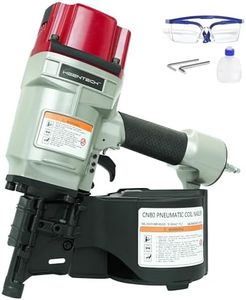KEENTECH Pneumatic Siding Nail Gun for 2" to 3-1/4" 15-Degree Nails, Coil Siding Nailer with Bump Firing for Fast Nailing Speed, Coil Nail Gun for Pallet, Siding, Crating, Decking, Framing, CN80