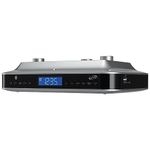 iLive music system under cabinet with built-in stereo speakers and FM radio/USB port supports MP3 files, aux port, Bluetooth, clock and timer with LCD display Enjoy your kitchen in style