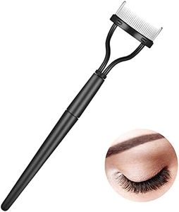SUSSURRO Brosse pour Cils Peigne à Cils Peigne et Brosse Cosmétique Semi-arc Peigne de Cils Durable de Séparateur de Cils en Acier (Noir)