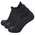 Pure Athlete Alpaca Wool Socks - Made in the USA, Alpaca and Merino Wool Blend, 3 Pairs - Charcoal, Large