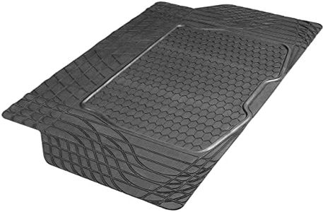 Custom Accessories Armor All 78919 Heavy-Duty Rubber Trunk Cargo Liner Floor Mat Trim-to-Fit for Car, SUV, Van and Trucks, Black